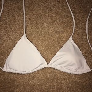 Victoria Secret White Triangle Bikini Top